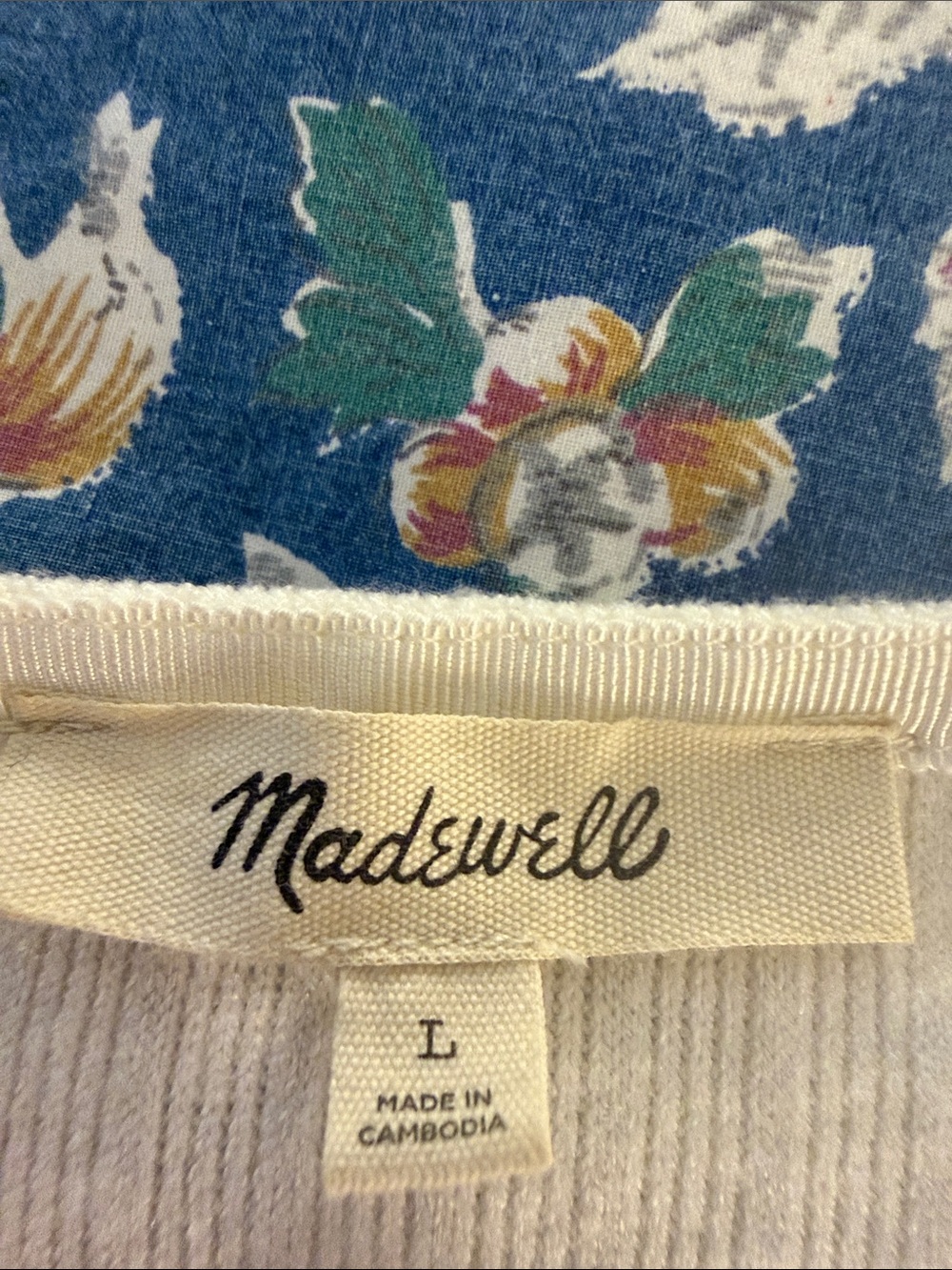 Madewell Cream Ribbed Button-Up Cardigan - Picture 5 of 7